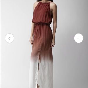 Rust brown off white Maxi dress